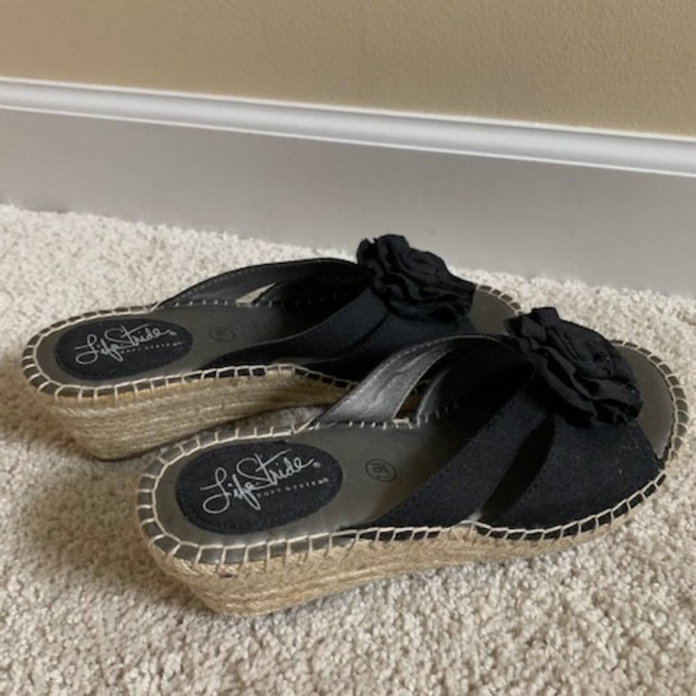 Life Stride new black sandals - 7.5
